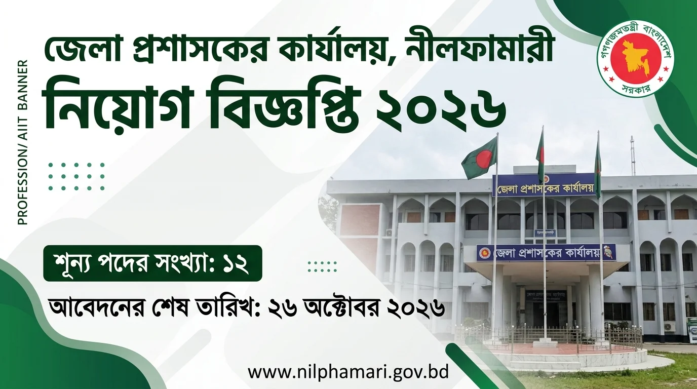 DC Nilphamari Job Circular 2026 | জেলা প্রশাসক কার্যালয় নীলফামারী